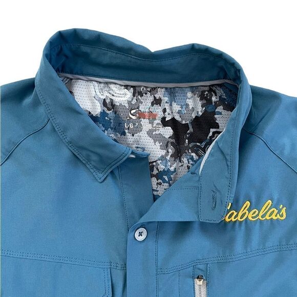 CABELA'S World Wide Sportsman Shirt Blue Size Large - Picture 3 of 7